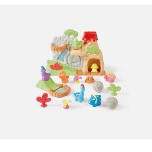 Playgo Dino Volcano Land 20 Piece Dinosaur Playset with 4 Sounds 18m+ New